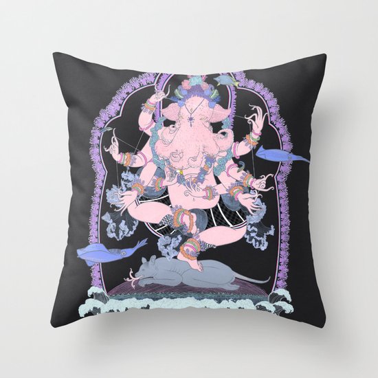 Long Lines Block the Path to Enlightenment Throw Pillow
