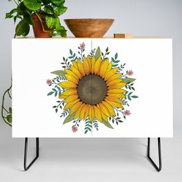 Aesthetic Sunflower  Credenza