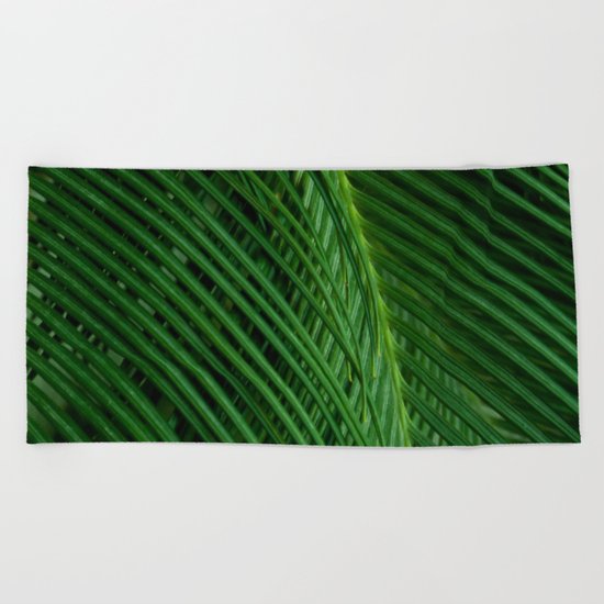 Palm leaves 2 Beach Towel