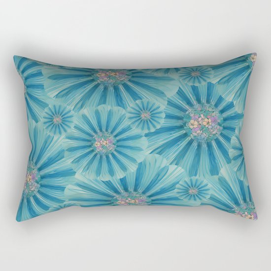Fractal Flower Pattern Rectangular Pillow