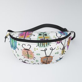 Colorful Watercolor Bugs Fanny Pack