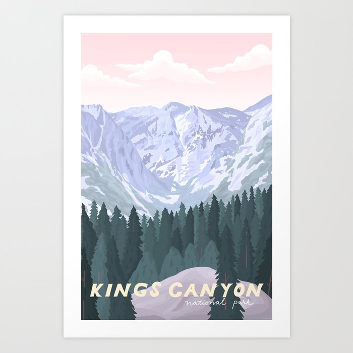 Kings Canyon National Park Art Print