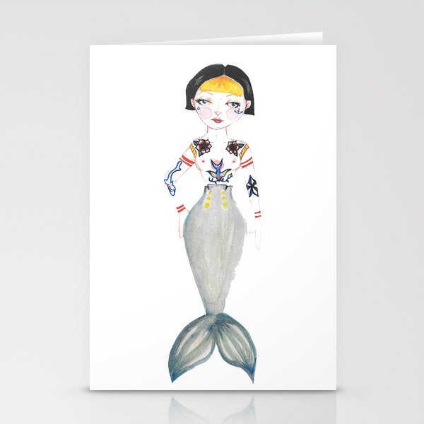 Tatooed Mermaiden Stationery Cards