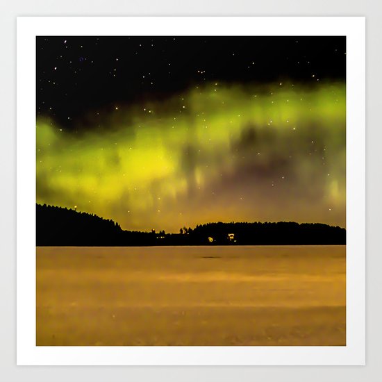 Northern Lights Fill The Sky Art Print