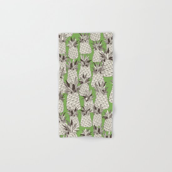 pineapple palm green Hand & Bath Towel