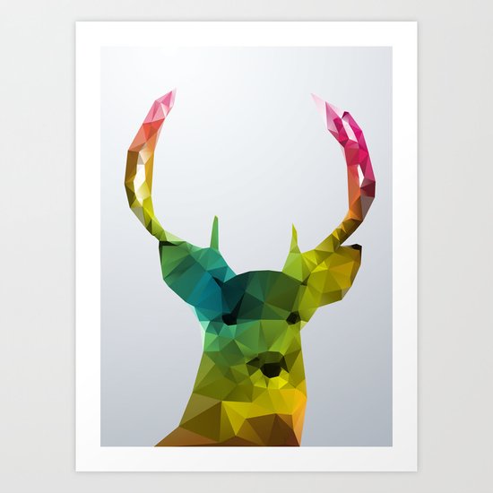 Glass Animal - Deer head Art Print