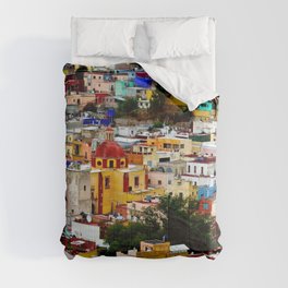 Mexico Photography - Huge Colorful City Comforter