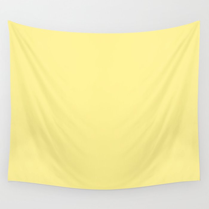 SOFT YELLOW Pastel solid color Wall Tapestry
