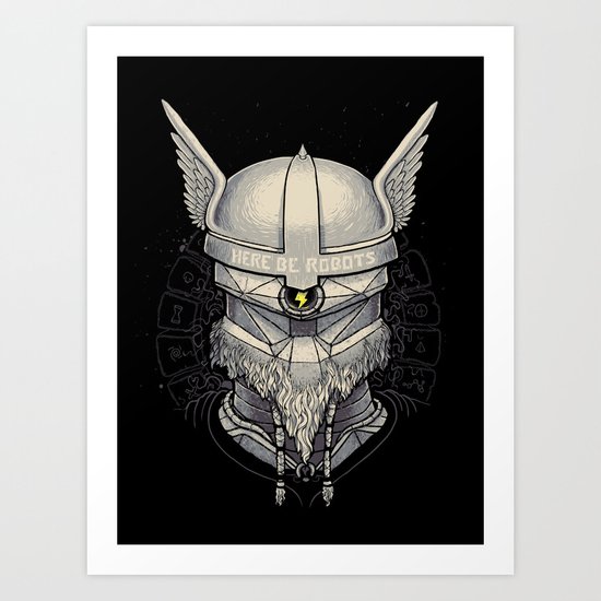 Viking robot Art Print