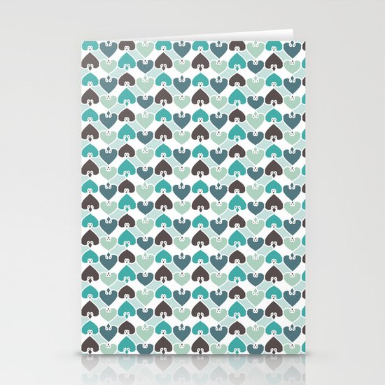 Sea of hearts pattern Stationery Cards