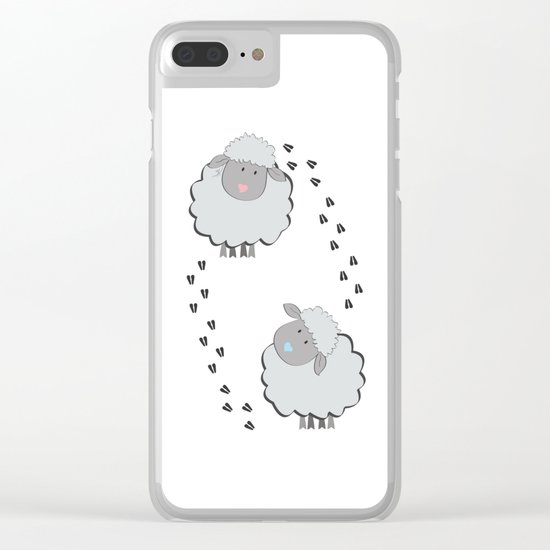 Cute Couple Clear iPhone Case