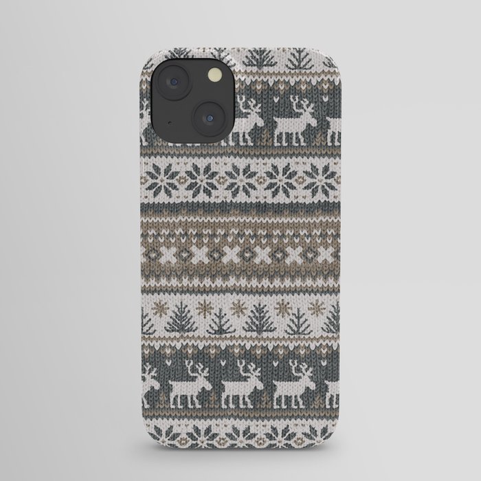 Ugly Christmas Sweater Digital Knit Pattern 6 iPhone Case