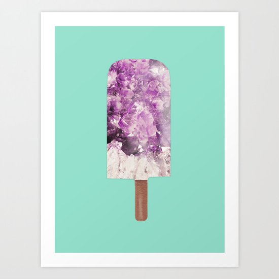 Amethyst Popsicle Art Print