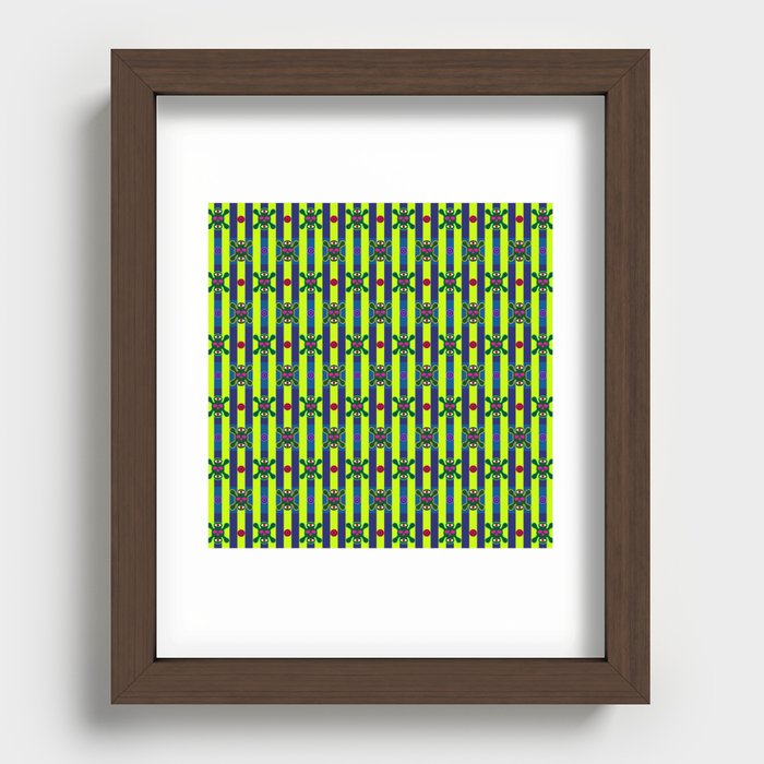 X Face Yellow Recessed Framed Print