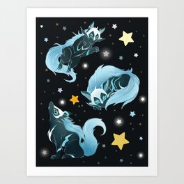 Cosmic Wolf Art Print