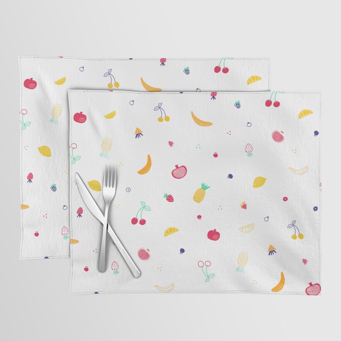 Ditsy Fruity Doodles Placemat