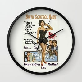 Birth Control Babe Wall Clock