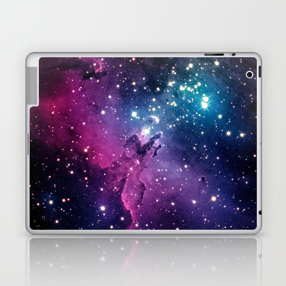 Blue Universe with stars Laptop & iPad Skin