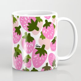 Pink Strawberies Pattern Coffee Mug