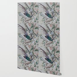 Antique Chinoiserie with Bird Wallpaper