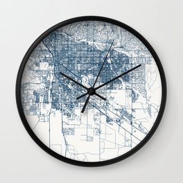 USA, Tucson - Minimal City Map - Mancave Gift Wall Clock