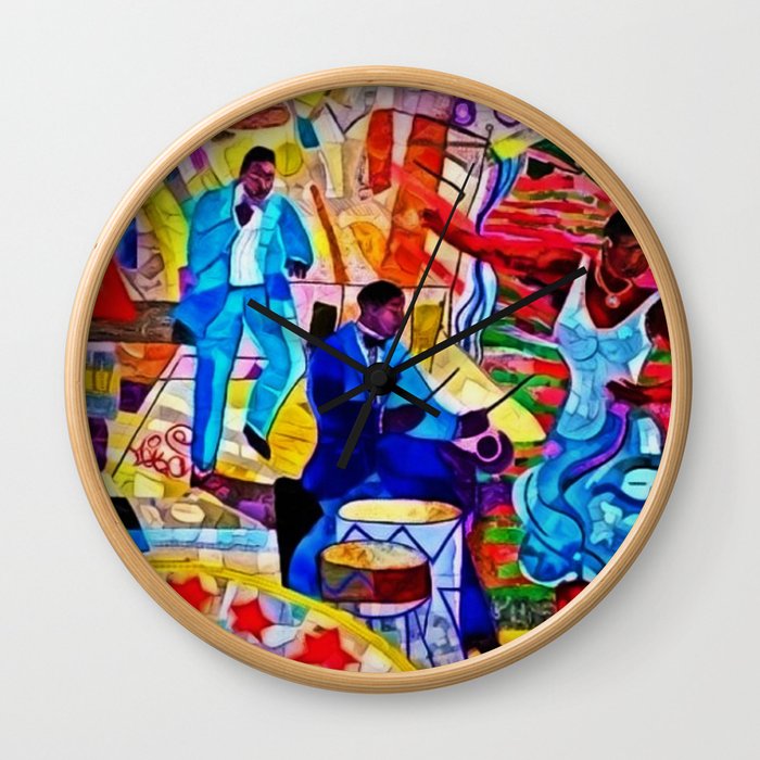 African-American 'The Spirit of Harlem' Historical Mural Portrait Wall Clock