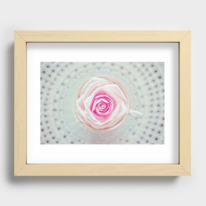 A Cup Of Rose Recessed Framed Print