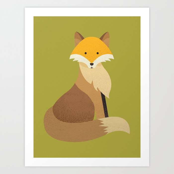 Whimsy Red Fox Art Print