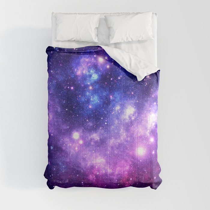 Purple Blue Galaxy Nebula Comforter