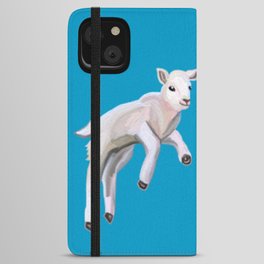 Cute Galloping Baby Spring Lamb iPhone Wallet Case