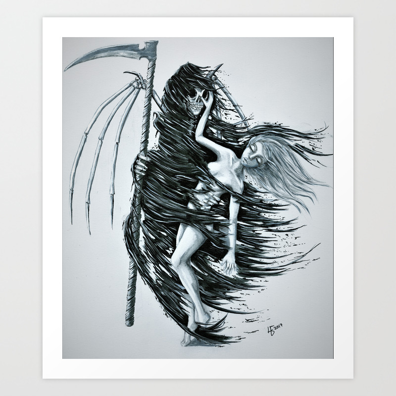 Grim Reaper Love Art Print By Dreadful Artist Society6 For our reaper we actually have an incredibly simple gear buying setup. grim reaper love art print by dreadful artist