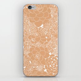 Succulents Line Drawing- Sandstone iPhone Skin