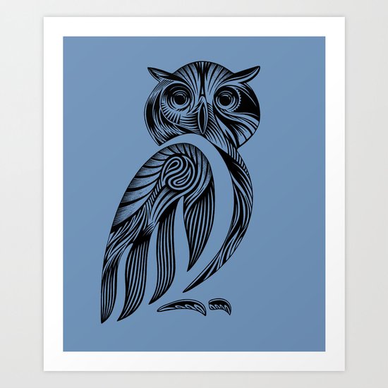 Tribal Owl Art Print