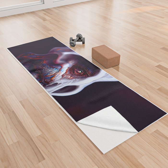 Scary ghost face #2 | AI fantasy art Yoga Towel