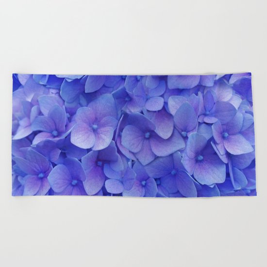 Hydrangea blue Beach Towel