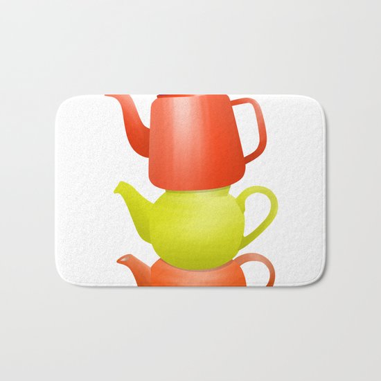 Teapot Pattern Bath Mat