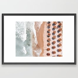 Aerial Beach Print, Beach Photography, Aerial Photography, Blue Ocean Print, Sea Beach Print Framed Art Print