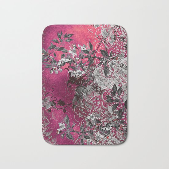 Pink Chinese Silk Bath Mat