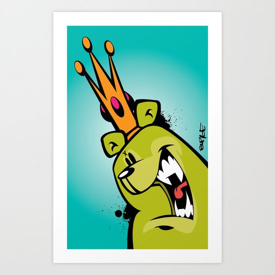 illsurge : King Of The Bombing Bears (2) Art Print