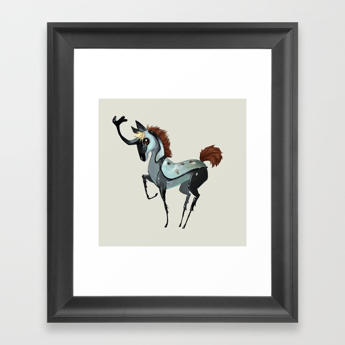 Tiny Unicorn (3 of 3) Framed Art Print