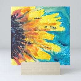 Free Flowing Sunflower Mini Art Print