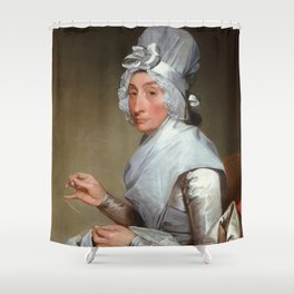 Catherine Brass Yates, Mrs. Richard Yates by Gilbert Stuart Shower Curtain