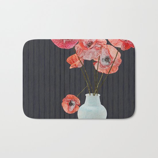 Still life with poppies Bath Mat