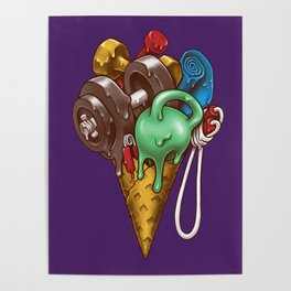 Ice Cream Workout Poster