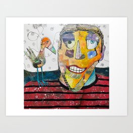 "His Chiseled Features" Art Print