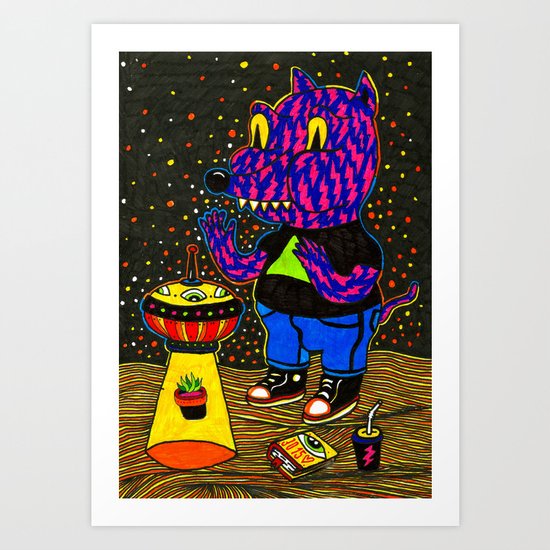 abducting my plant Art Print
