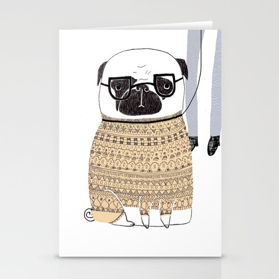 Pug Stationery Cards