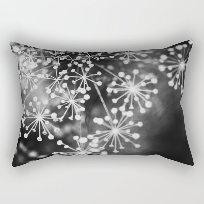 Dill In Black and White Rectangular Pillow