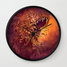 Carnivorous_Rex_Purple Wall Clock