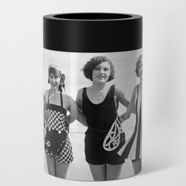 The Roaring Twenties, "Bathing Beauties", 1925: Vintage black and white photo, cleaned and restored Can Cooler